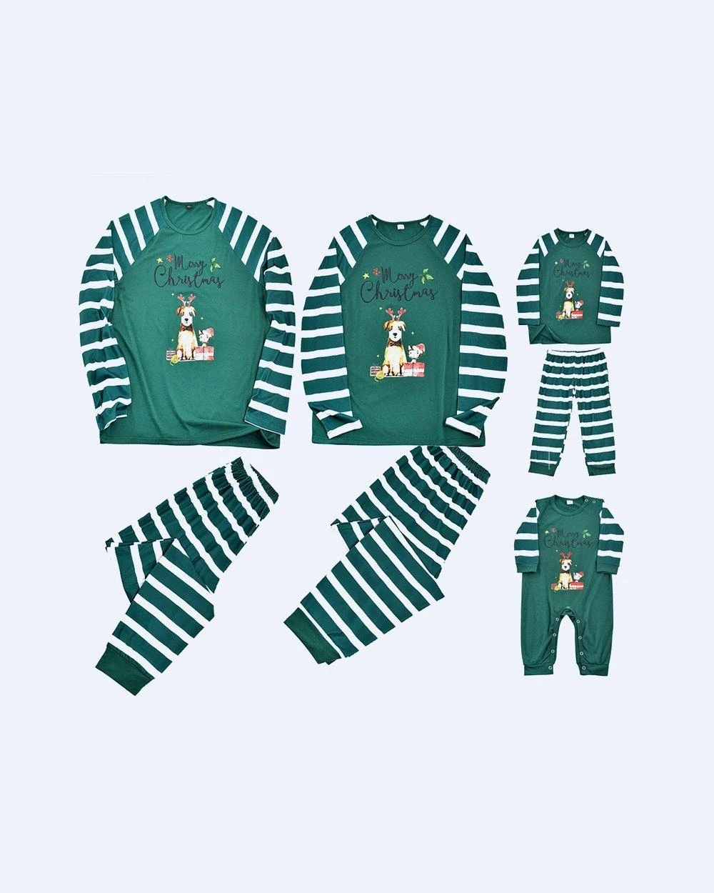 2021 christmas pajamas for family Green - Merryreindeer