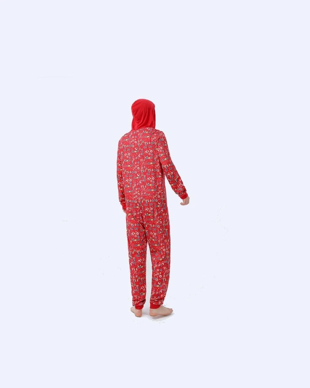 Festive Reindeer Printed family christmas pajamas onesie - Merryreindeer